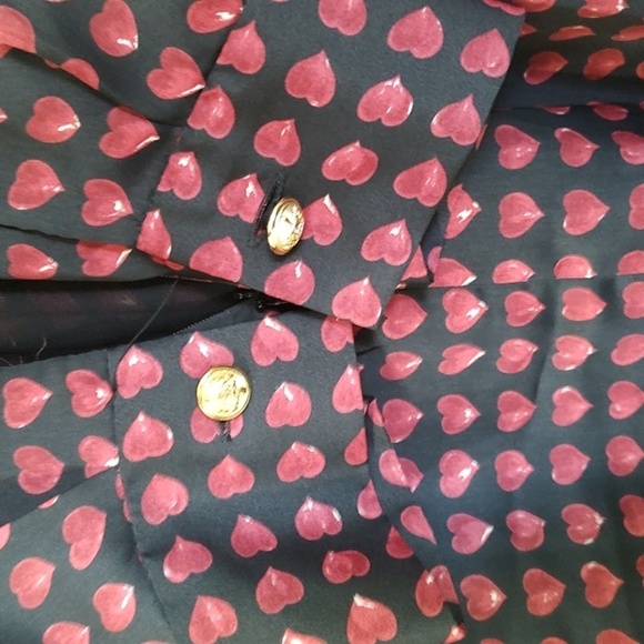 Zara Heart Print Smock Long Sleeve Dress Romper Size S - Picture 8 of 10